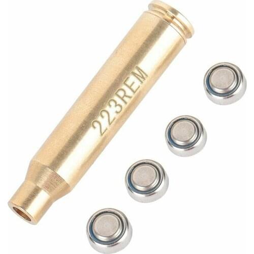 .223REM Laser Bore Sighter Red Dot Brass Cartridge Boresight For Rifle Gun Scope Shooting Hunting Accessories