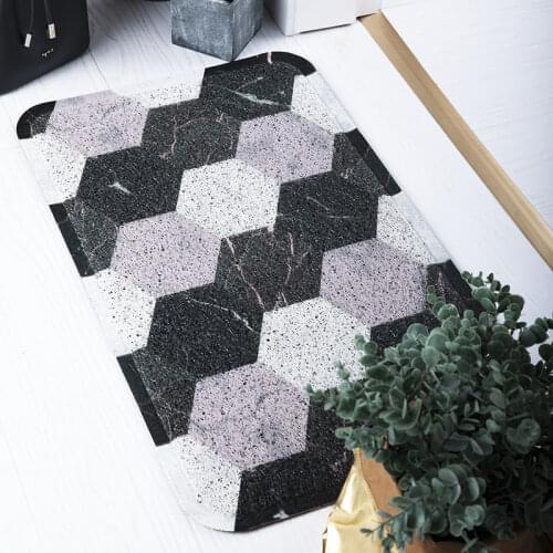 40*60cm Household Door PVC Carpet Foot Mat Non-slip Rug Porch Floor Mats Carpet Into Hall Mat Blanket Geometric Patterns 45*75cm