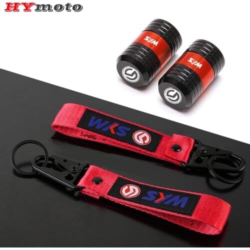 Embroidery Keychain For SYM JOYMAX Z 125/250/300 MAXSYM 400i 600i TL500 CRUiSYM 300 GTS 300i Wheel Tire Valve Stem Caps Cover