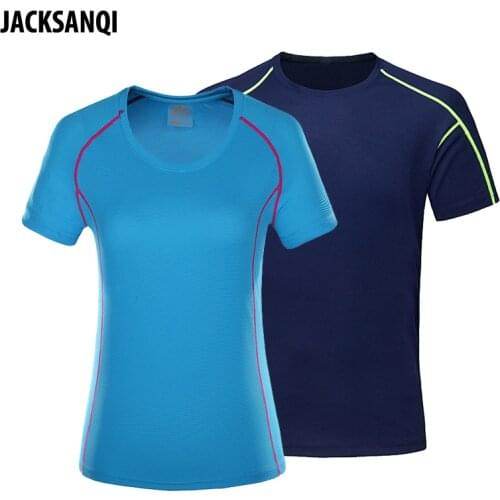 JACKSANQI Summer Men Womens Quick Dry Breathable T-shirts Outdoor Camping Trekking Fishing Running Sports Couple models RA203