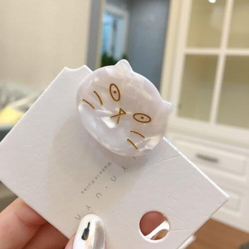 Classic Cartoon Cat Acetate Hair Claws For Women Fashion New Party Hair Pin Trendy Cute Girls Hairpins Hair Accessories
