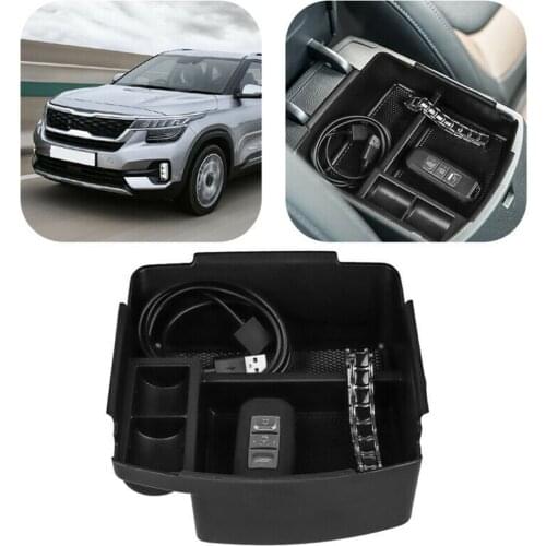 Car Center Console Storage Box Auto Interior Organizer Tray For Kia Seltos 2020-2021 Automobile Accessories
