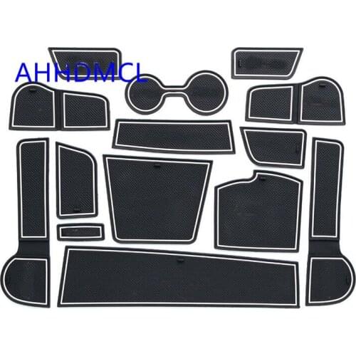 Car Door Groove Mat Gate Slot Cup Armrest Storage Pad Mat For Kia KX Cross With Armrest Box Edition 2017