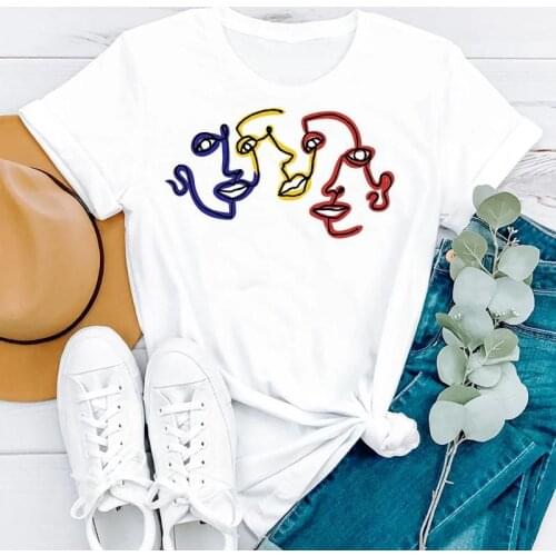 Summer Funny Cute Clothing Ladies Style Cartoon Short Sleeve Women Fashion Clothes Print Tshirt Female Tee Top Graphic T-shirt