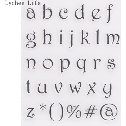 Lychee Life Alphabet Letters Number Silicone Clear Seal Stamp DIY Scrapbooking Embossing Photo Album Decorative Paper Card Craft