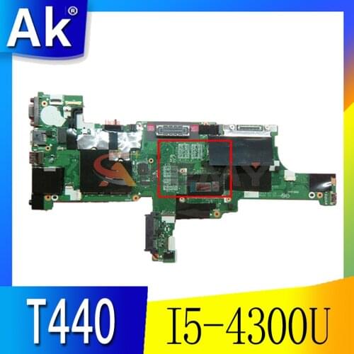 Laptop motherboard For LENOVO Thinkpad T440 I5-4300U Mainboard Core SR1ED VIVL0 NM-A102