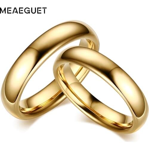 Vintage Tungsten Carbide Wedding Rings For Couple Solid Gold-Color Lovers Engagement Anel Jewelry
