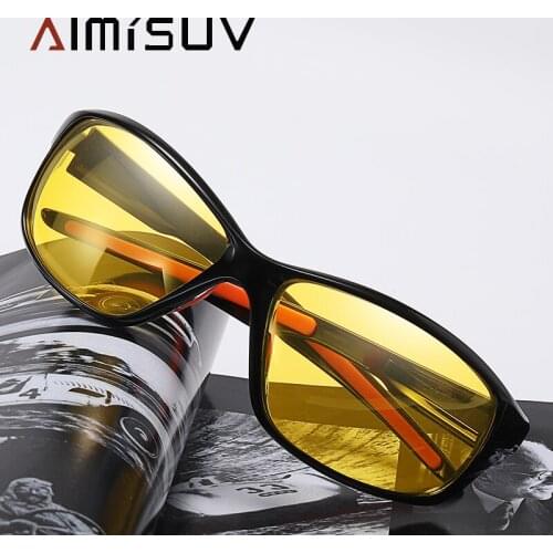 AIMISUV Polarized Sunglasses Men 2021 Square Fashion Cycling Sun Glasses Male Vintage Anti-Glare Driving Glasses Mirror Eyewear