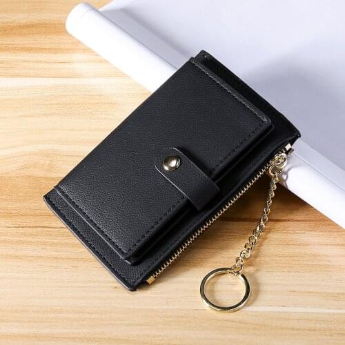 New Card Wallet Fashion Money Bag Women Wallet Small Coin Zipper Purse Card Package PU key ring wallet Coin Bag porte carte
