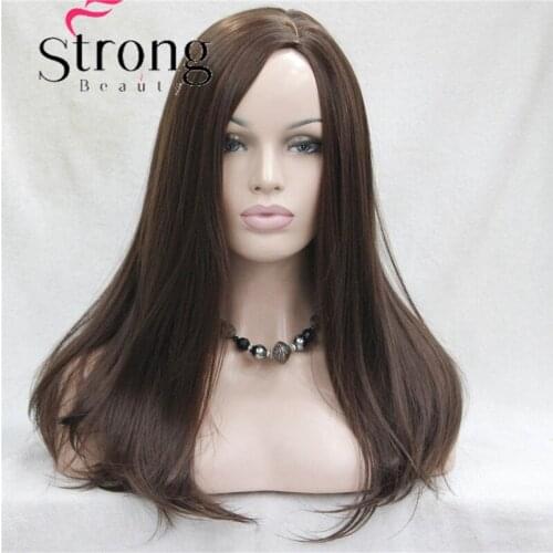 StrongBeauty Long Striaght Light Brown Synthetic Hair Wig Womens Wigs COLOUR CHOICES