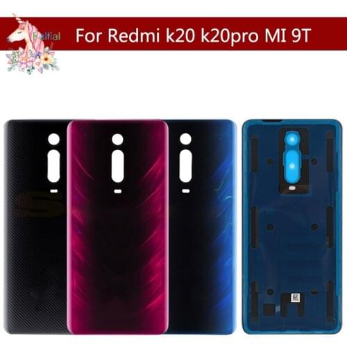 Original For Redmi K20 Battery Cover Back Glass Panel Rear Door Case For Xiaomi 9T Back Cover door with adhesive K20 9T Housing