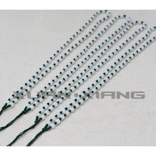 Drop Shipping Men Women Necklaces 6mm White Round Beads Rope Chains Necklaces Jades Stone Accessories 2018 Fashion Jewelry