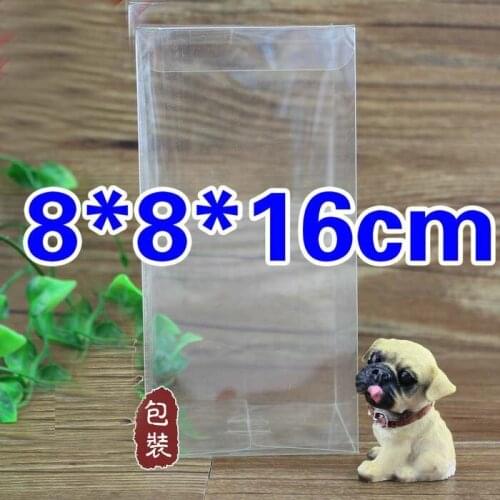 50Pcs 8x8x16CM Clear PVC Packaging Boxes fruit, Model Toys,Bread, Cosmetics, Perfume Display Box Gift Package Box Free Shipping