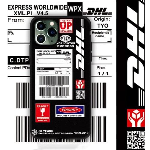 Luxury 3D DHL Lable Silicon Case For OPPO A3S AX5s AX7 a7N A9 A11X A12e A53 A33 A52 A92 A72 Realme C15 C11 5i 6i C3 C2 C1 Pro