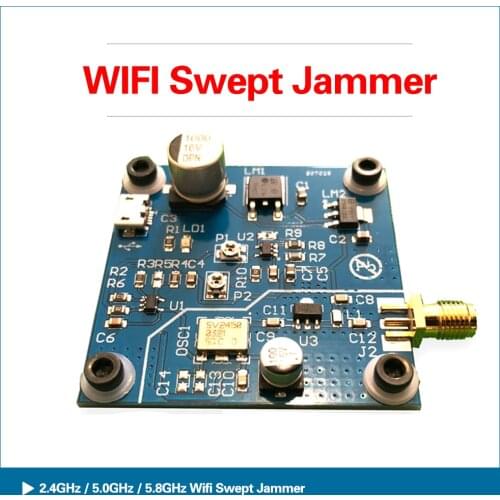 S ROBOT 2.4Ghz 5Ghz 5.8Ghz WiFi swept jammer Shielder 2.4G 5G 5.8G WiFi jammer Shielded development board FOR POWER amplifier