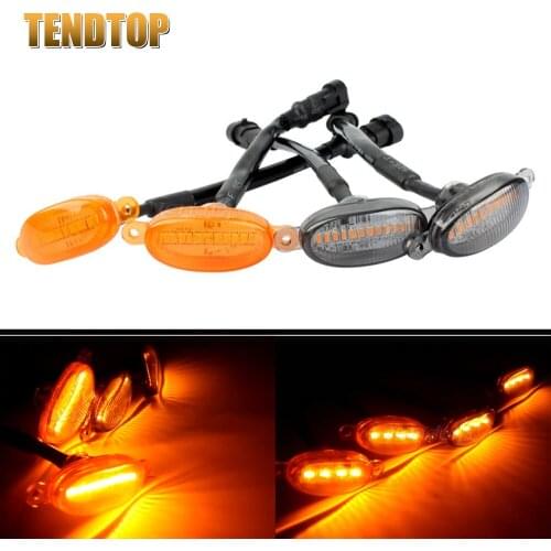 Tendtop 4/12SMD Side Lights Grill Warning Signal Lamp Car Universal Raptor Style Grille LED Light Auto Replacement Parts