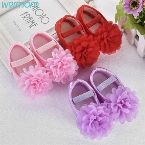 Warmom Baby Girl Flower Shoes Infant Soft Bottom First Walkers Newborn Baby Accessories Summer Baby Girls Toddlers Prewalkers