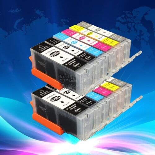 INK WAY MG7750 MG7751 MG7752 MG7753 Replacement Ink Cartridge, PGI-570 CLI-571 6C ink, 2 sets 1 lot