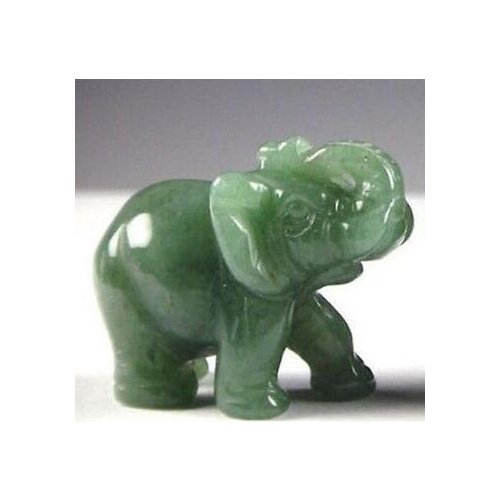 Green Aventurine Jade Stone Craving Lucky elephant Feng Shui statue
