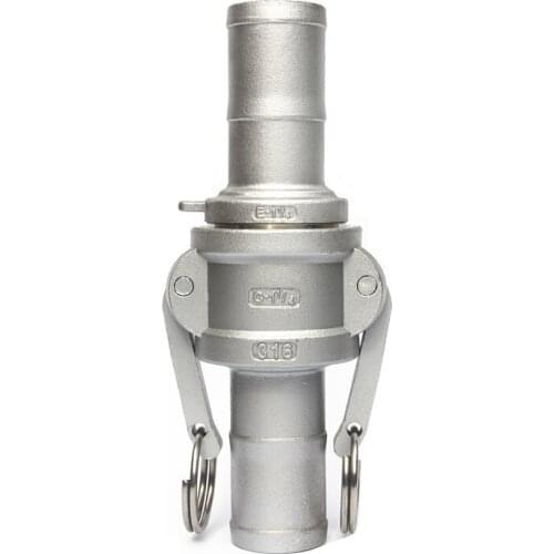 1-1/4" 32mm OD Hose Barb 304 Stainless Steel C + E Type CamLock Fitting Pump Adapter Cam Groove Coupling