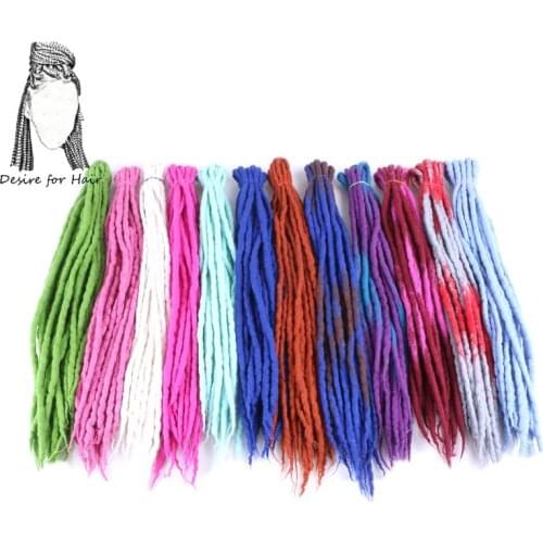Desire for hair 1bundle 10strands 90cm-120cm long Nepal felted wool synthetic dreadlocks braids hair for kids and adult