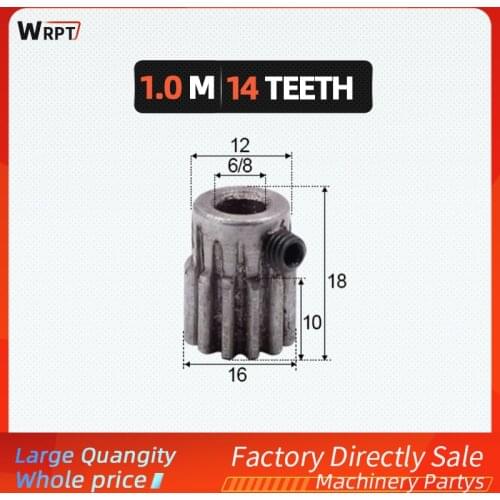 1pcs Spur Gear pinion 1M 14T Mod 1 Width 6mm 6.35mm 8mm 45 steel CNC gear rack transmission ind