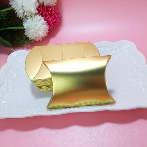 10pcs Candy Box Bag New Craft Paper Pillow Shape Wedding Favor Gift Boxes Pie Party Box Bags Eco Friendly Kraft Bonbonniere