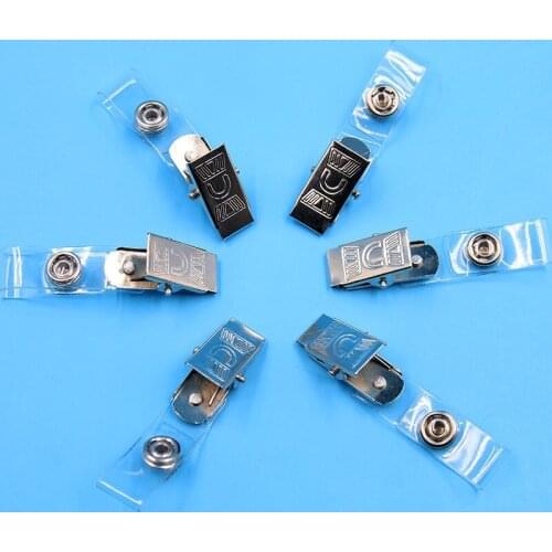 10pcs Retractable ID Card Badge Holder Skipping Kawaii Clips Papeleria Metal Pull Key Name Nurse Tag Card Clip School Supplies