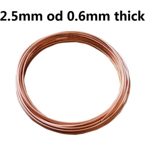 2.5mm od 0.6mm thick 2x1mm Copper coil T2 air conditioner coiler coil pipe scroll Capillary Copper soft tube