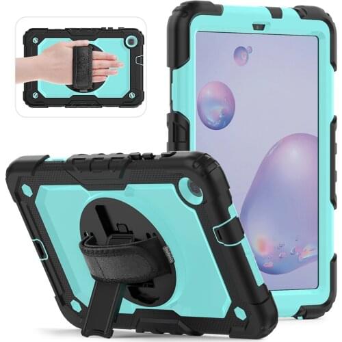 Hand Strap Armor Cover Case For Samsung Galaxy Tab A7 10.4 T500 T505 A7 Lite 8.7 T220 T225 T307 T290 T510 S6 Lite 10.4 P610 P615