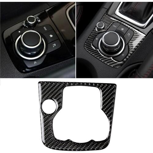 Car Decoration Carbon Fiber Multi-media Gearbox A-right Sticker for Mazda3 Axela Automotive Interior Carbon Fiber Sticker