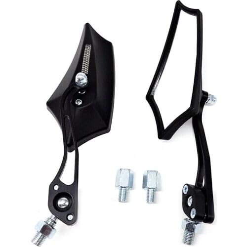 2Pcs Motorcycle Side Mirrors Left Right Side 8MM 10MM RearView Mirrors With Changable Screws For Yamaha mt 07 09 Suzuki gsr 600