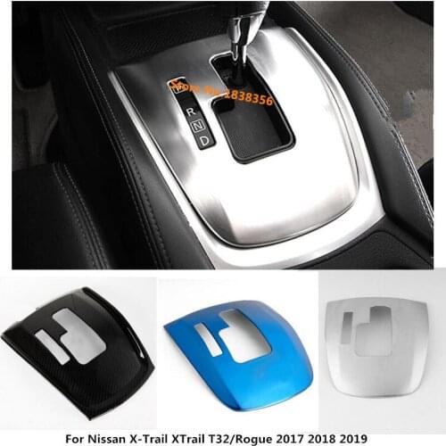 For Nissan X-Trail XTrail T32/Rogue 2017 2018 2019 2020 Car Stainless Steel Middle Front Shift Stall Paddles Cup Lamp Frame Trim