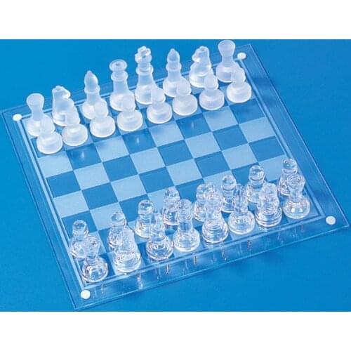 Figures Gift Design Chess Board Glass Table Accessories Adult Chess Set Luxury Children Juego De Mesa Family Games Travel DL60XQ