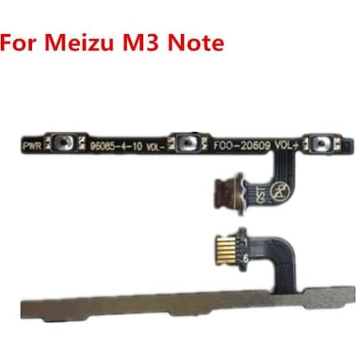 10pcs Power ON/OFF Button Flex cable + Volume Up/Down Button Flex Cable for Meizu M3 Note Meilan Note 3
