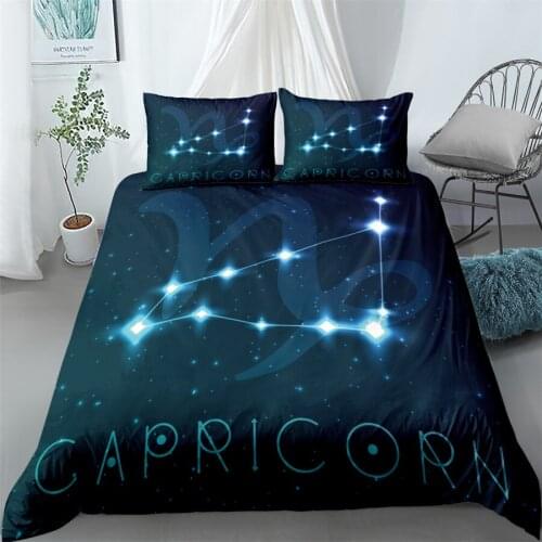 Capricorn january zodiac bedding set king queen double full twin single size duvet cover pillow case bed linen set