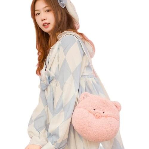 Sac à dos animaux teddy bear frog pink pig rabbit tiger plush animal backpack coin purse handbag girlfriend birthday holiday gif