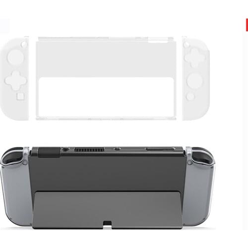 Crystal Hard Case Left Right Handle Protective Cover Kit for Switcholed Switch Console Controller Protector Host Skin
