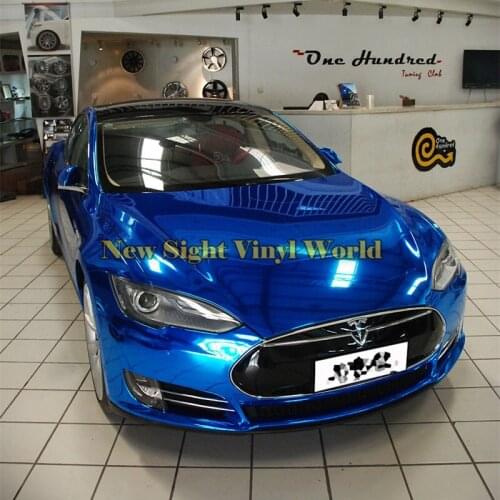 Best Quality Flexible Blue Chrome Vinyl Roll Car Wrapping Film Air Free Bubble