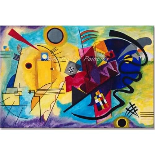 Mintura Classic Cansva Art Hand Painted Wassily Kandinsky Famous Oil Painting Wall Poster Art Picture For Living Room Home Decor