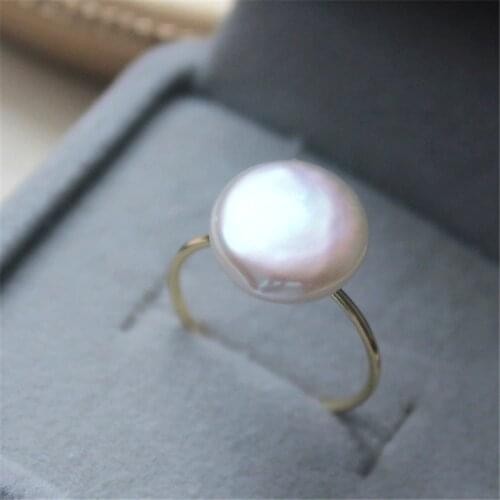 Natural Baroque Pearl Rings 14K Gold Filled Knuckle Rings Purple Pearl Jewelry Mujer Bague Femme Handmade Boho Women Ring