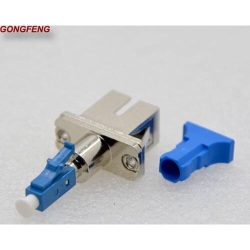 New Fiber Optic Connector Adapter LC Male SC Female Fiber Adapter Single Mode 9/125 Multimode Flange Coupler Special Wholesale