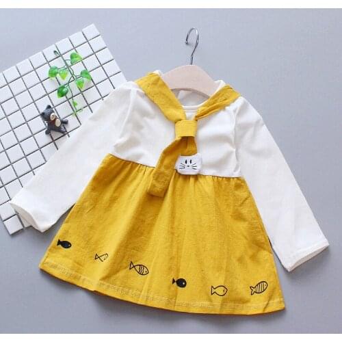 Girls Dresses 2021 Fashion Kids Dress cartoon Long sleeve princess dress fashion kids dresses childrens clothing