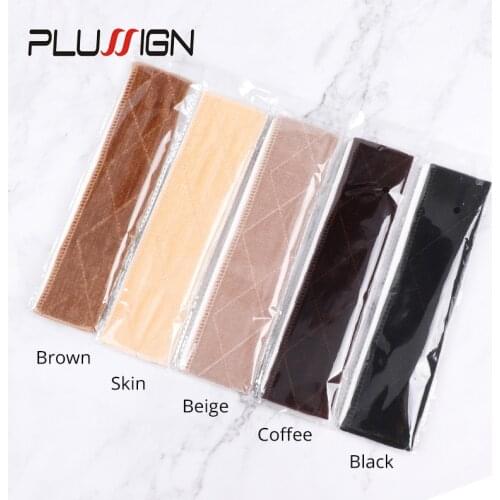 Plussign Wig Grip Soft Velvet Wig Accessories Comfortable Grip Wig Band Beige Black Dark Brown Adjustable Headband 1Pcs/Lot