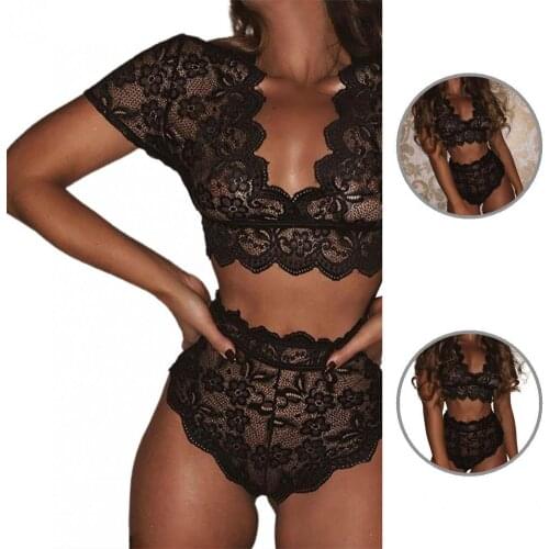 Sexy Female Wire Free Women Lace Bra Panty for Home Women Bra Panty Sexy Female Wire Free Women Lace Bra Panty for Home