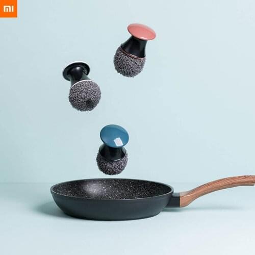New xiaomi mijia washing pot brush Not hurting hands and the pot Long handle short handle brush pot for smart home
