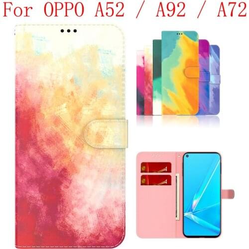 Sunjolly Case for OPPO A52 A92 A72 Wallet Stand Flip PU Phone Case Cover coque capa OPPO A52 A92 A72 Case OPPO A52 A92 A72 Cover