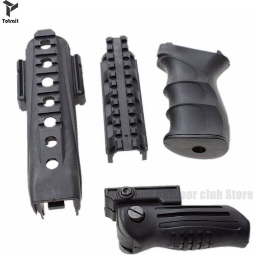 Tactical AK 47 series Grip ABS Handle Foregrip 20mm Rail W/ Strikeforce Polymer Handguards Upper lower Picatinny Rails