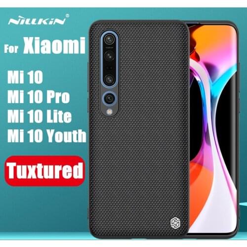 NILLKIN Textured Nylon Fiber Case Back Cover for Xiaomi Mi 10 Lite Pro Mi 10 Youth Durable Non-Slip Thin and Light