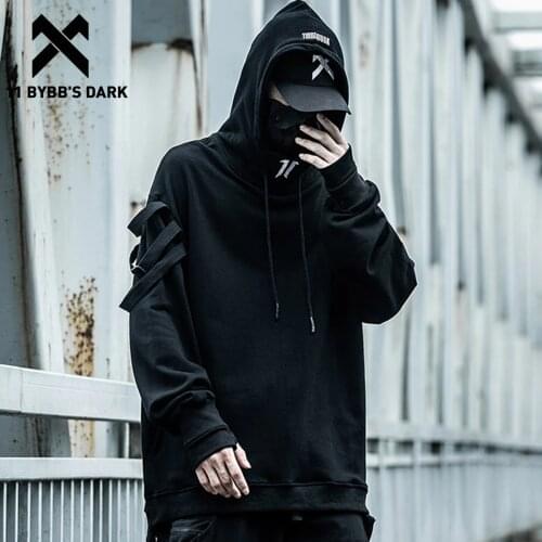 11 BYBBS DARK Tactical Function Harajuku Hoodie Men Embroidery Ninja Streetwear Hoodie Sweatshirt Man Cotton Pullover Outwear